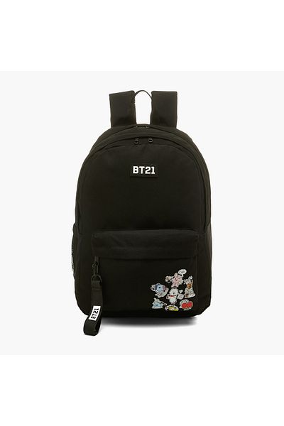 BT21 Printed Backpack with Zip Closure and Adjustable Straps - 18 inches