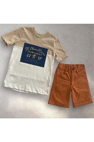 BİGÜMEX Boys' Summer Suit with Shorts