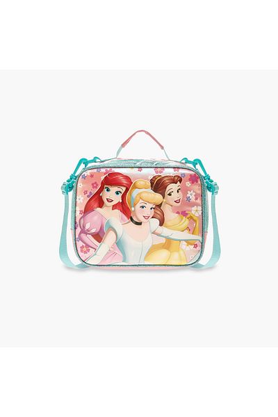 Disney Princess Print Lunch Bag with Zip Closure and Handle