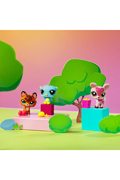 Littlest Pet Shop LPS Minişler Seri 3 Forest Pets 3'lü Figür Paketi - (#157 Baykuş, #158 Geyik ve #159 Tilki)