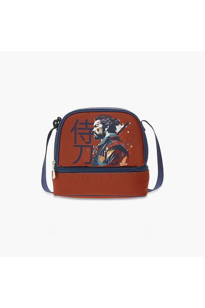 Juniors Graphic Print Lunch Bag with Zip Closure