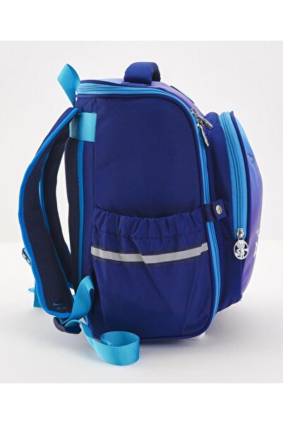 Bonfino Bonfino T-Rex School Bag, Padded Straps, Mesh Back, Dual Bottle Holders, 6 Years+, Blue - 15 Inches