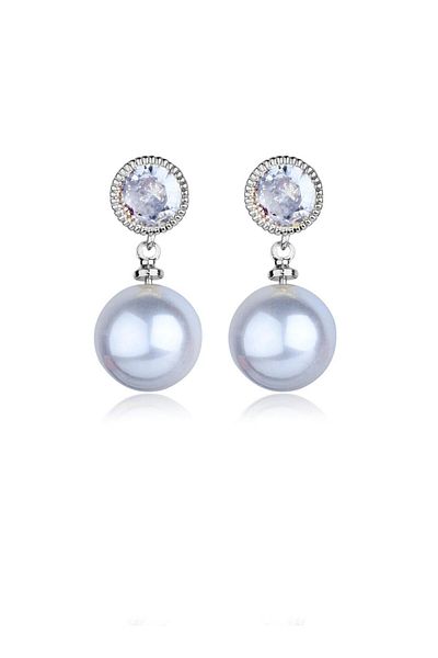 Klips Concept Minimal Sparkling Pearl Earrings