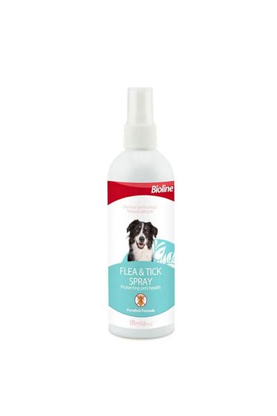 Bioline Flea & Tick Spray for Dogs, 175ml - Natural Parasite Protection