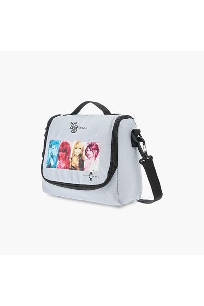 Celebrtyicons Swifties Print Lunch Bag with Detachable Strap and Zip Closure