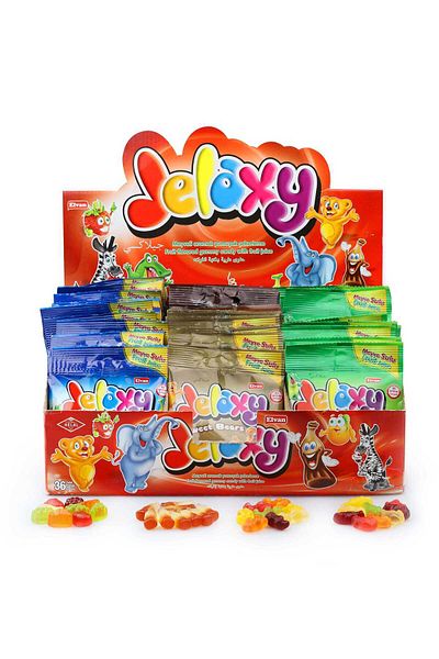 Elvan Jeleuri Jelaxy Mix Diferite Arome 20 Gr. 36 Bucăți (1 Cutie)