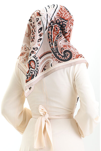 sefamerve Φουλάρι Karaca με σχέδιο Kupra 81090-08 Mink Brown