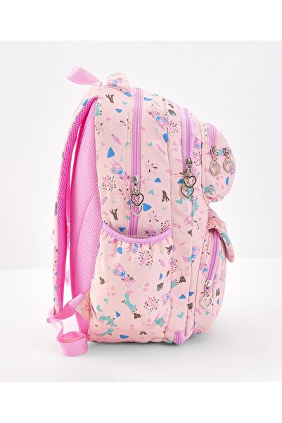 Bonfino Bonfino Bunny School Bag, Padded Shoulder Straps, Adjustable Fit, Pink - 19 Inches