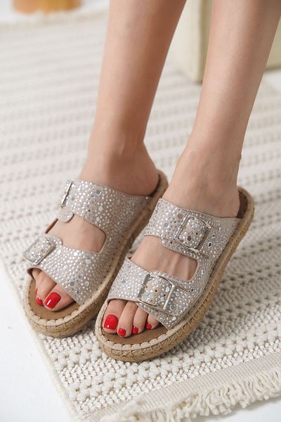 Zerenyus Tyna Premium Suede Gray Stone Women's Slippers