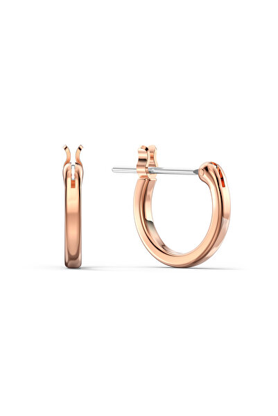 Swarovski Ginger damla küpeler, Beyaz, Pembe altın rengi kaplama