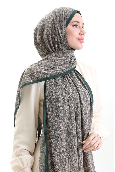sefamerve Μοτίβο Karaca Mio Crepe Shawl 82000-05 Emerald Green