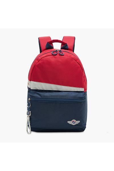 Marvel Avengers Logo Applique Backpack with Adjustable Strap and Zip Closure - 17 inches