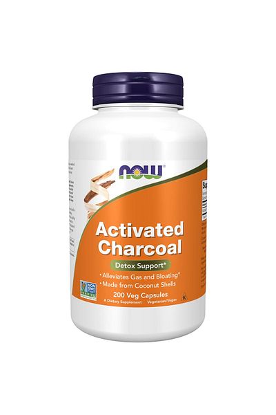 Now Activated Charcoal Caps 200S