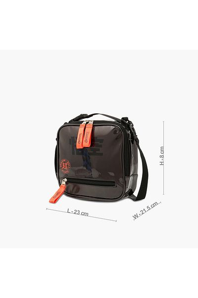 SPACETOON Printed Insulated Lunch Bag with Zip Closure