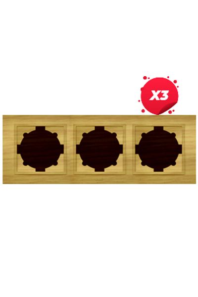 ELBI ELECTRIC X3 - Zena Maple Frame 3 Modules