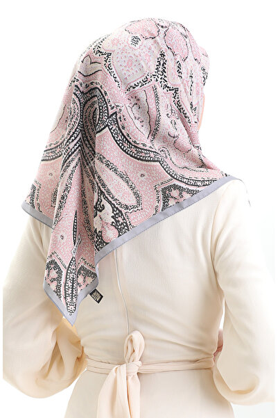 sefamerve Βαμβακερό κασκόλ Karaca Patterned 81098-06 Grey Powder