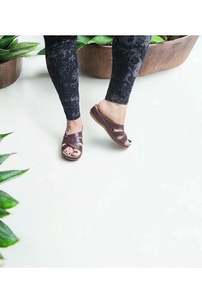 GEZER Heel Spur Reinforced Silicone Comfortable Home and Outdoor Slippers