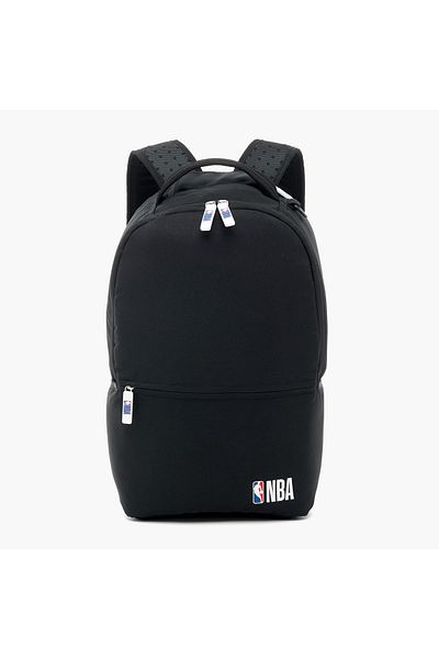 NBA Logo Print Backpack with Adjustable Straps and Zip Closure - 16 inches