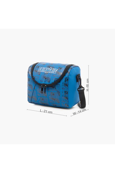 Pikaboom Fairy Tail Print Lunch Bag with Detachable Strap and Zip Closure