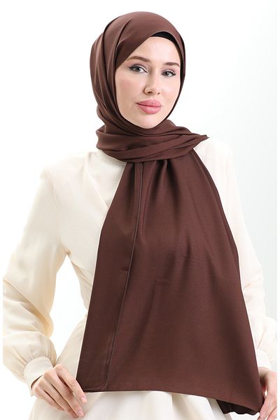 sefamerve Medina Silk Sandy Shawl 81075-06 Σκούρο Καφέ