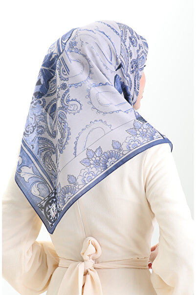 sefamerve Μαλακό κασκόλ Ethnic Pattern 90200-04 Navy Blue