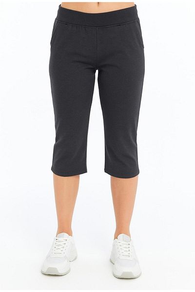 AXXEL Women's Capri Gray Plus Size Sweatpants-K292