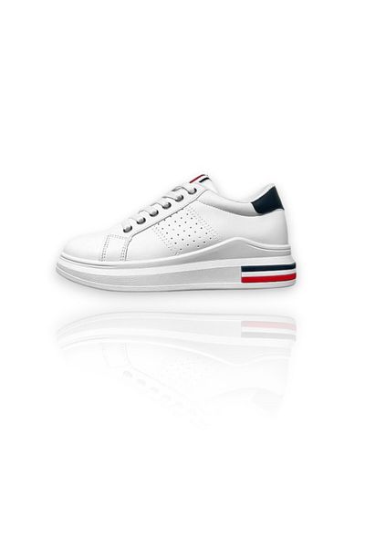 Casual Adidasi dama, casual, din piele ecologica, JD185, White