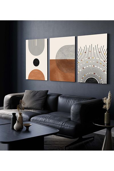 Hagen Pictură de perete Pictură de bucătărie Pictură din 3 piese cu aspect de cadru Pictură modernă Pictură boemă Calitate premium
