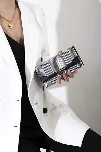 Silver Polo WALLET/PLAIDSilver Polo BLACK WHITE Wallet & Card Holder