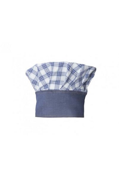Rossini Boneta bucatar model Brando denim, culoare albastru/alb