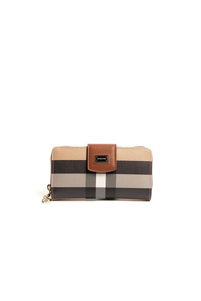 Silver Polo WALLET/PLAIDSilver Polo BEIGE Wallet & Card Holder