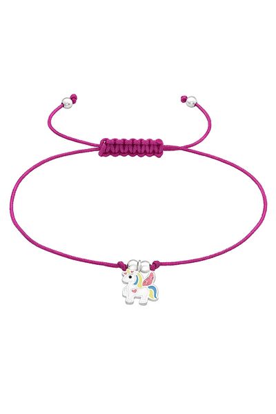 Sophia Collection Bratara copii argint 925 cu snur model Unicorn inaripat premium