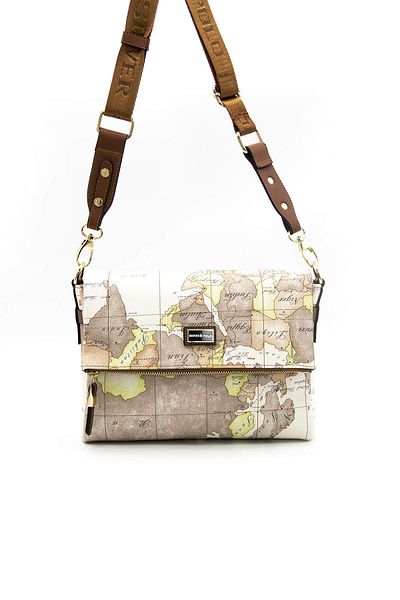 Silver Polo WOMEN'S BAG/PATTERNEDSilver Polo WHITE Shoulder Bag