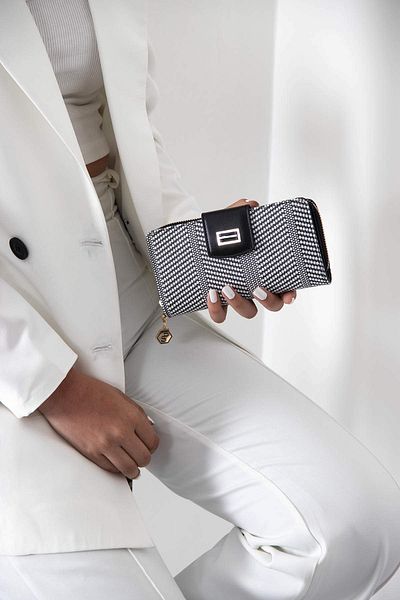 Silver Polo WALLET/PLAIDSilver Polo BLACK WHITE Wallet & Card Holder