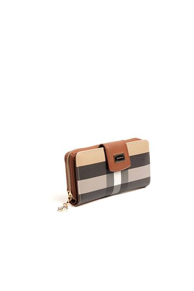 Silver Polo WALLET/PLAIDSilver Polo BEIGE Wallet & Card Holder