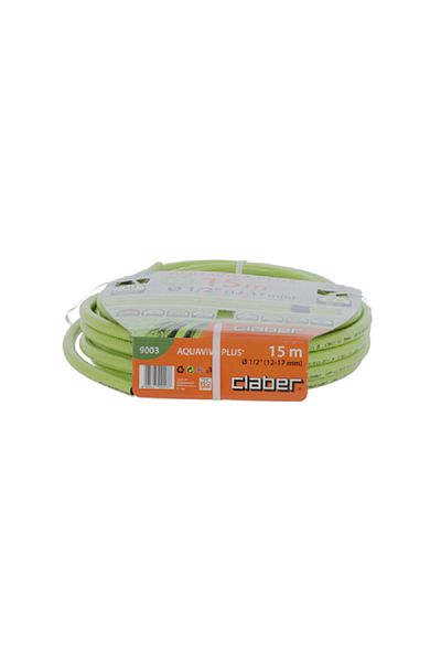 CLABER Lightweight Algae Resistant Aquavia Plus Hose Green 15m x 1/2 Inch