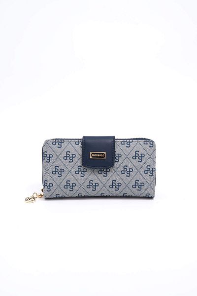 Silver Polo WALLET/LOGO PRINTEDSilver Polo BLUE Wallet & Card Holder