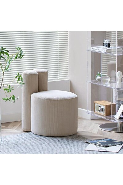 S Home Design Concept Helen Tavşan Silindir Puf Berjer , Fitilli Kadife