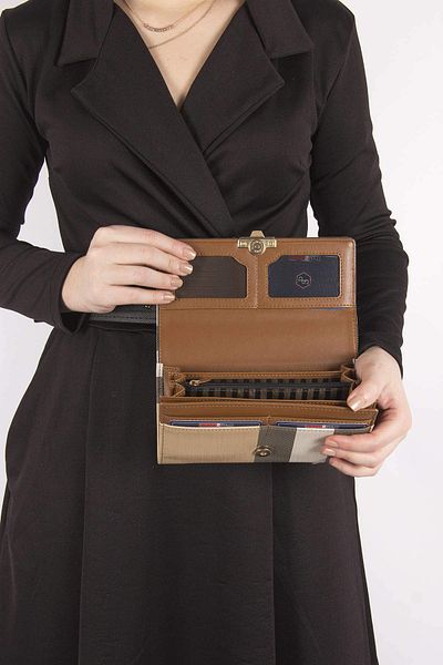 Silver Polo WALLET/PLAIDSilver Polo BEIGE Wallet & Card Holder