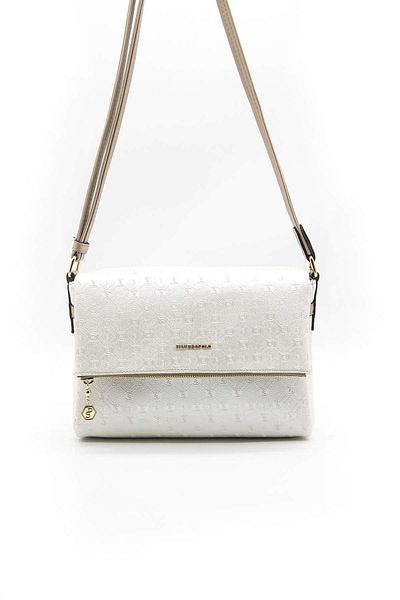 Silver Polo WOMEN'S BAG/PATTERNEDSilver Polo WHITE Shoulder Bag