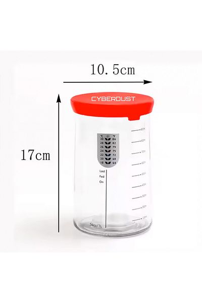 CYBERDUST CYBERDUST Professional Bread Making Kit, Yeast Starter, Borosilicate Glass, 960 g