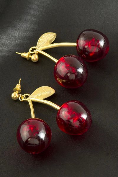 Enseb Cherry New Season Metal Earrings