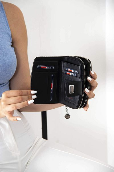 Silver Polo WALLET/LOGO PRINTEDSilver Polo BLACK Wallet & Card Holder