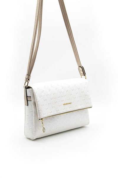 Silver Polo WOMEN'S BAG/PATTERNEDSilver Polo WHITE Shoulder Bag