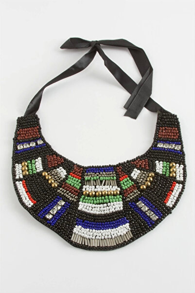 Eco Lounge Ethnic Sand Bead Collar Necklace