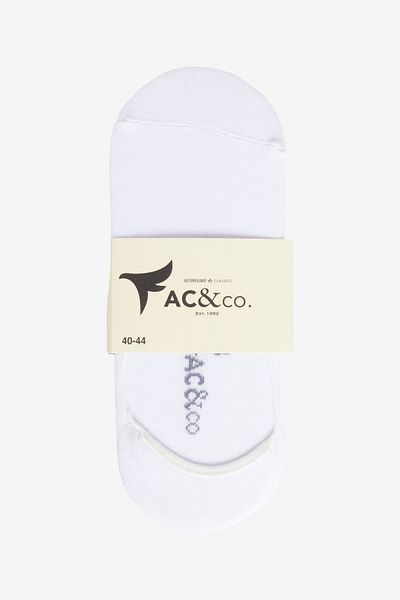 AC&Co / Altınyıldız Classics Ανδρικές λευκές βαμβακερές εύκαμπτες κάλτσες μπαλαρίνας 5 τεμαχίων