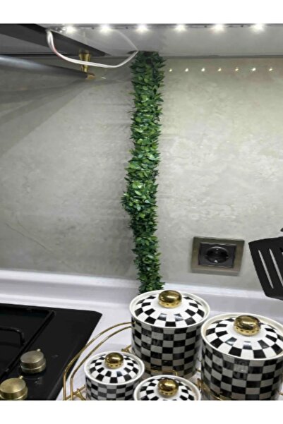 HB LİFE Yapay Yaprak Sarmaşık - Yeşil Tel Yaprak Şerit Yapay Taç Sarmaşık Süs 5 metre