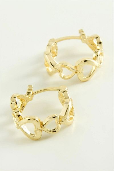 AC BOX Heart Lock Ring Earrings