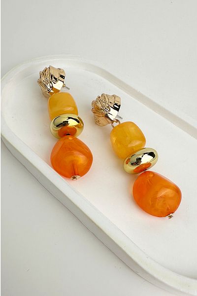 Modex Colorful Bohemian Style Bead Dangle Earrings (7cm)