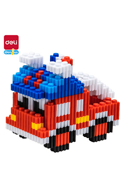 Deli مكعبات بناء EH736، 399 قطعة، مجموعة - مثالية للعب البناء الإبداعي في مجا...
